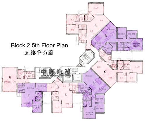 中原數據 土瓜灣東帝庭豪園2座的平面圖