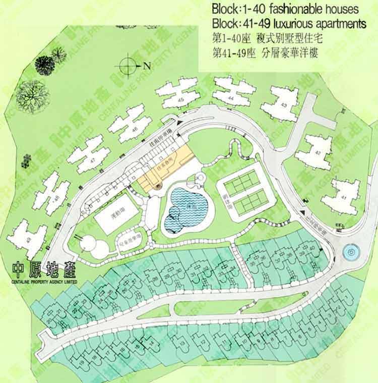 中原數據 大埔半山 康樂園翡翠花園的平面圖