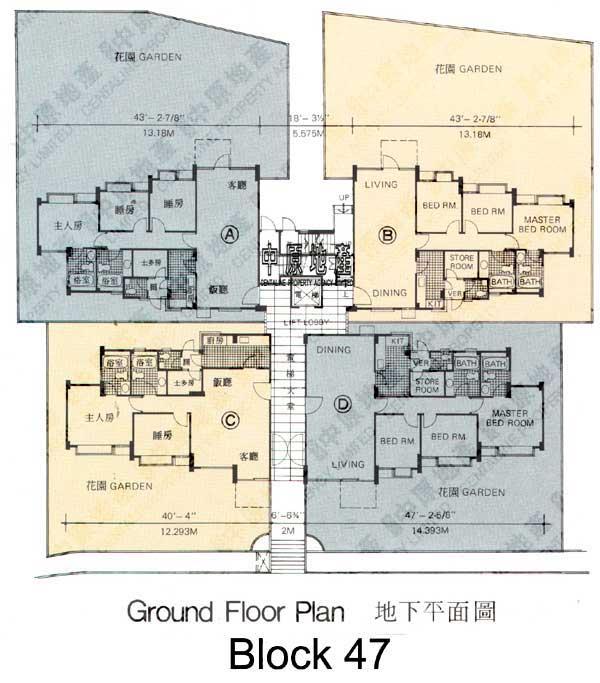 中原數據 大埔半山 康樂園翡翠花園47座的平面圖