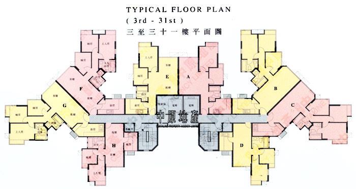 中原數據 屯門玫瑰花園的平面圖