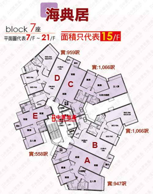 中原數據 馬鞍山海典居7座的平面圖